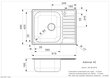 Nerūsējošā tērauda virtuves izlietne Reginox Admiral 40 (R), 61 x 49 cm cena un informācija | Virtuves izlietnes | 220.lv