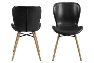 Комплект из 2-двух стульев Batilda A1, черный цена и информация | Стулья для кухни и столовой | 220.lv