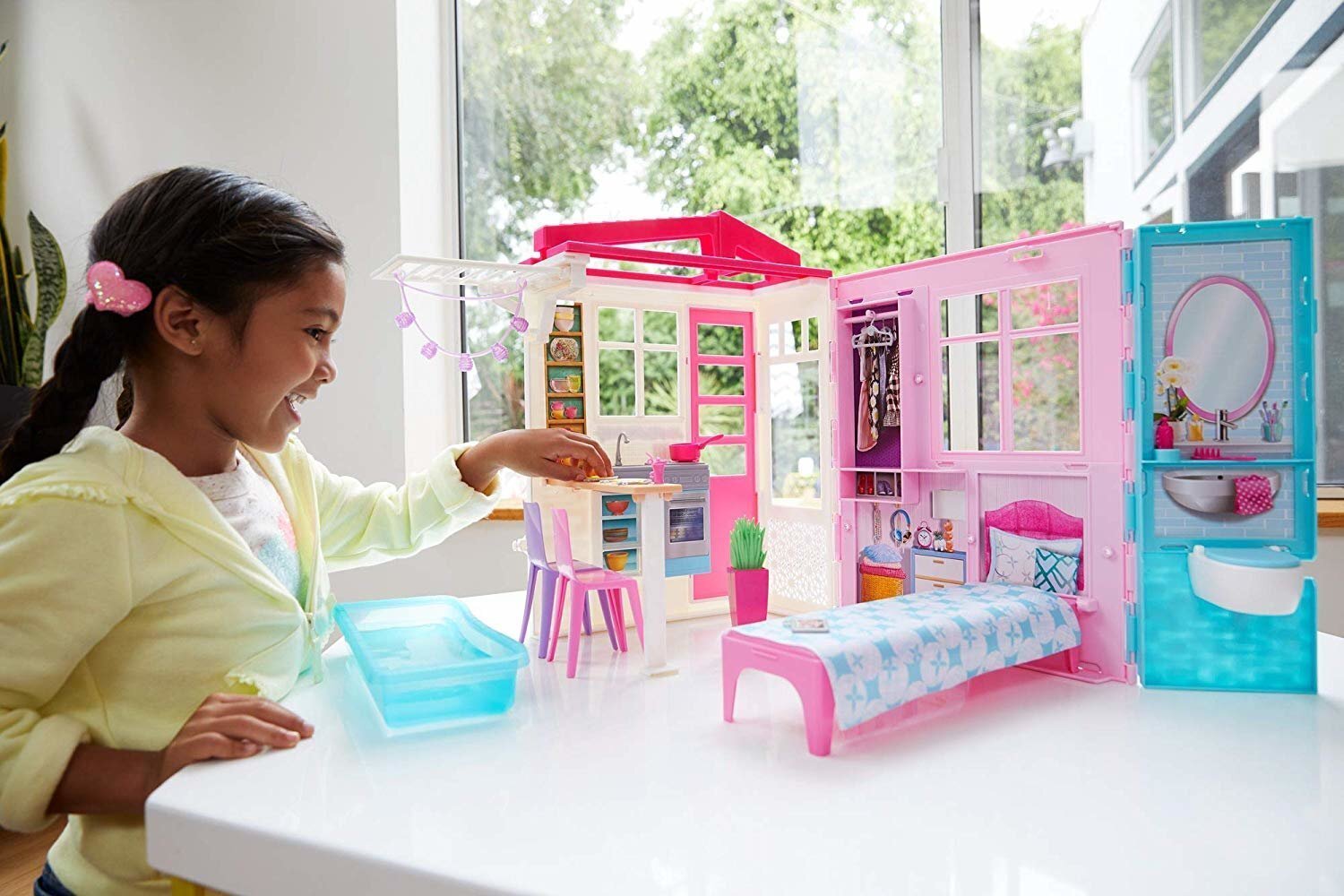 Lelle Barbie saliekamā māja, FXG54 cena un informācija | Rotaļlietas meitenēm | 220.lv