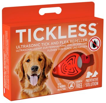 TickLess ультразвуковая подвеска для клещей и блох для собак и кошек, оранжевого цвета цена и информация | Витамины, пищевые добавки, анти-паразит продукты для собак | 220.lv