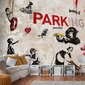 Fototapetes - [Banksy] Graffiti Collage 250x175 cm cena un informācija | Fototapetes | 220.lv