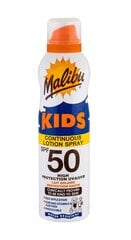 Izsmidzināms aizsargājošs losjons no saules bērniem Malibu SPF 50 175 ml cena un informācija | Sauļošanās krēmi | 220.lv