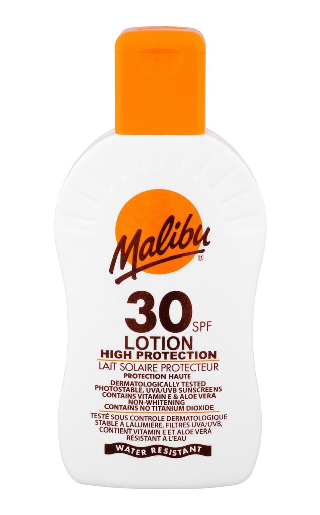 Losjons aizsardzībai pret sauli Malibu SPF 30 200 ml cena un informācija | Sauļošanās krēmi | 220.lv