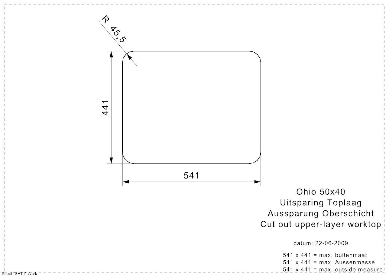 Unikālas krāsas izlietne ar greznu metāla un perlamutra pārklājumu Reginox Ohio 50X40 Midnight sky (L) cena un informācija | Virtuves izlietnes | 220.lv