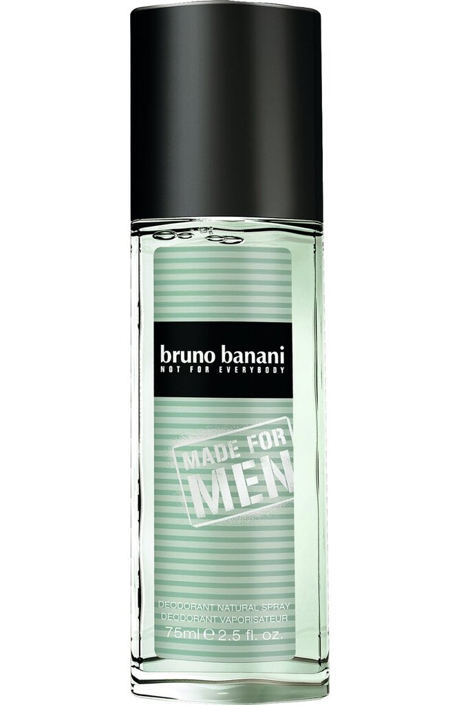 Izsmidzināms dezodorants Bruno Banani Made For Men 75 ml cena un informācija | Parfimēta vīriešu kosmētika | 220.lv