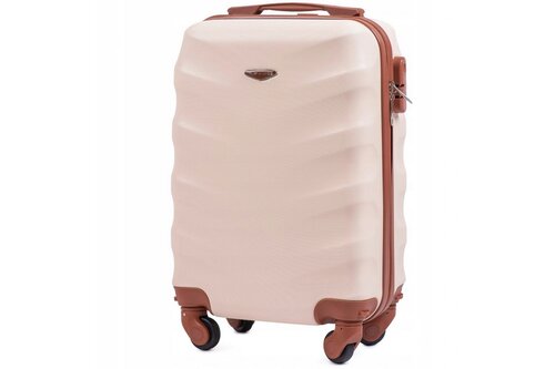 Маленький чемодан Wings Albatross S, 55 см, 4 колесика, белый цена и информация | Чемоданы, дорожные сумки | 220.lv