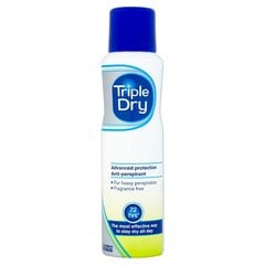 Pretsviedru aerosols bez smaržas Triple Dry 150ml cena un informācija | Dezodoranti | 220.lv