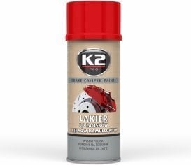 Bremžu suportu krāsa K2 Caliper 400ml, sarkana cena un informācija | Auto ķīmija | 220.lv