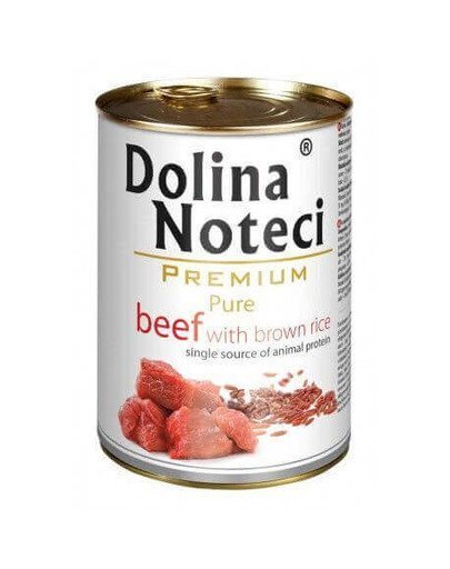 Dolina Noteci Premium Pure ar liellopu gaļu un brūnajiem rīsiem, 800 g цена и информация | Konservi suņiem | 220.lv