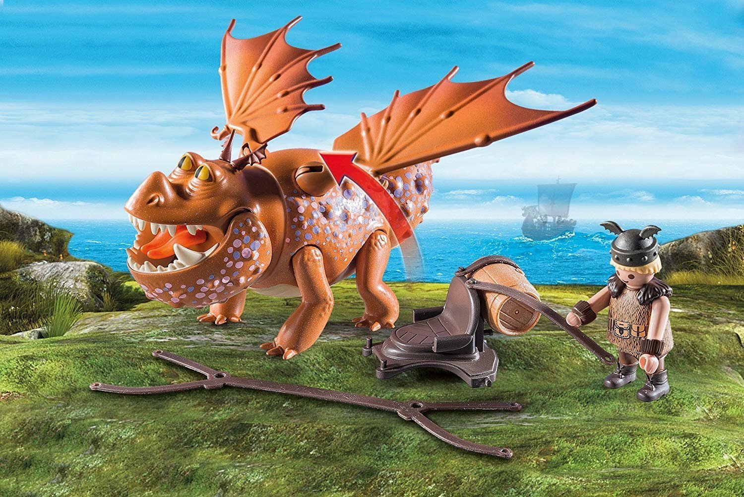 9460 PLAYMOBIL® Dragon, Zvejnieks ar pūķi cena un informācija | Konstruktori | 220.lv