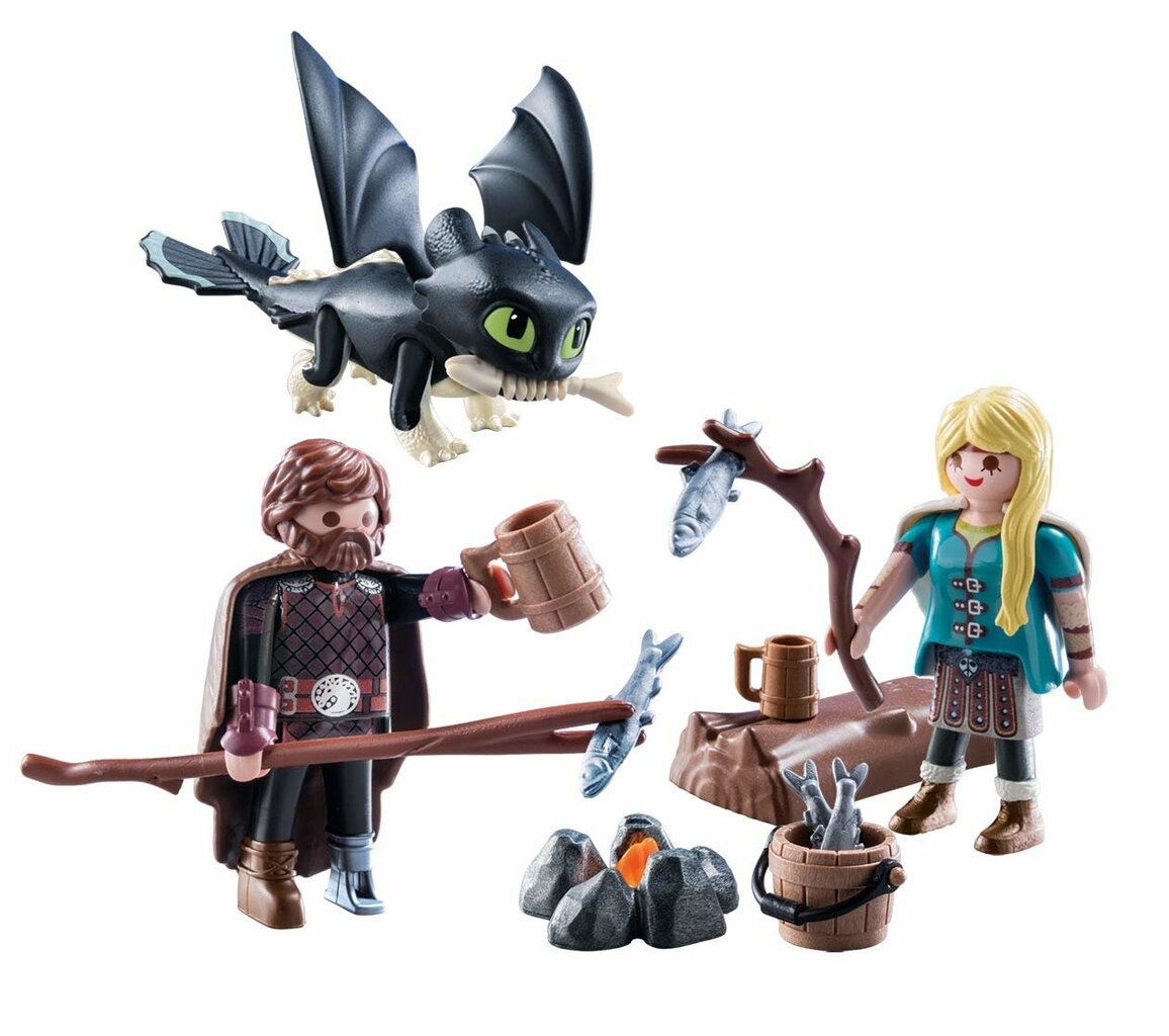 70040 PLAYMOBIL® Dragon, Žagats ar mazuli pūķi un Astrīdu cena un informācija | Konstruktori | 220.lv