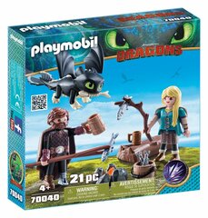 Playmobil Иккинг и Астрид с малышом драконом 70040 цена и информация | Конструкторы и кубики | 220.lv