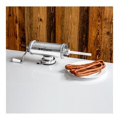 Вертикальный аппарат для приготовления сосисок с силиконовым поршнем, вместимость 1,5 кг  цена и информация | Кухонные принадлежности | 220.lv
