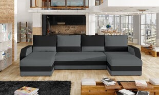 Universāls stūra dīvāns Marion, melns/tumši pelēks cena un informācija | Stūra dīvāni | 220.lv