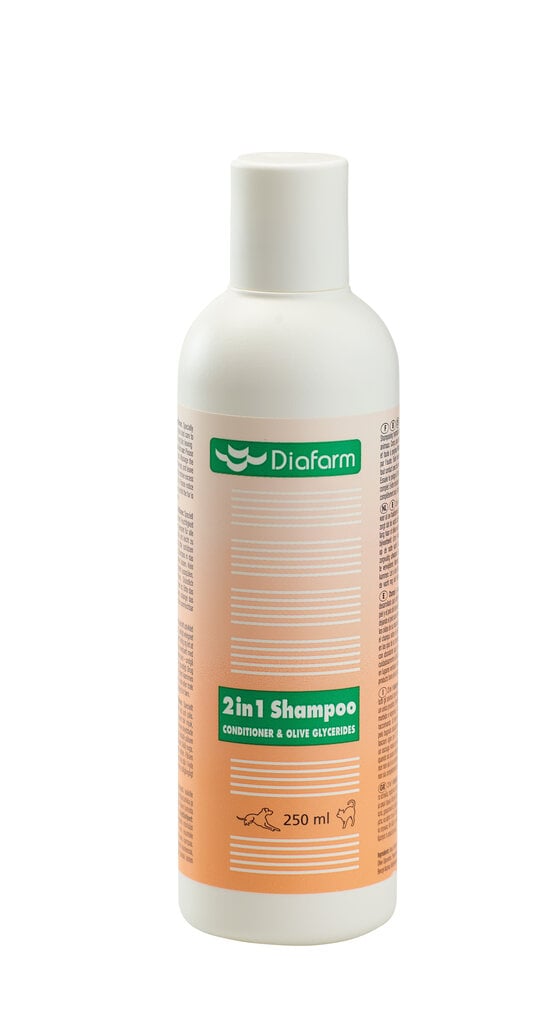 Diafarm šampūns ar kondicionieri mājdzīvniekiem, 250 ml cena un informācija | Kosmētiskie līdzekļi dzīvniekiem | 220.lv