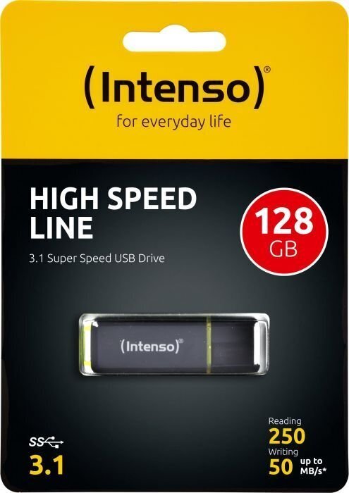 Intenso 3.1 128GB High Speed Line 3537491, melns cena un informācija | USB Atmiņas kartes | 220.lv