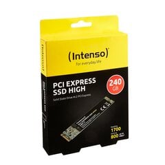 Intenso SSD PCI Express 240GB цена и информация | Внутренние жёсткие диски (HDD, SSD, Hybrid) | 220.lv