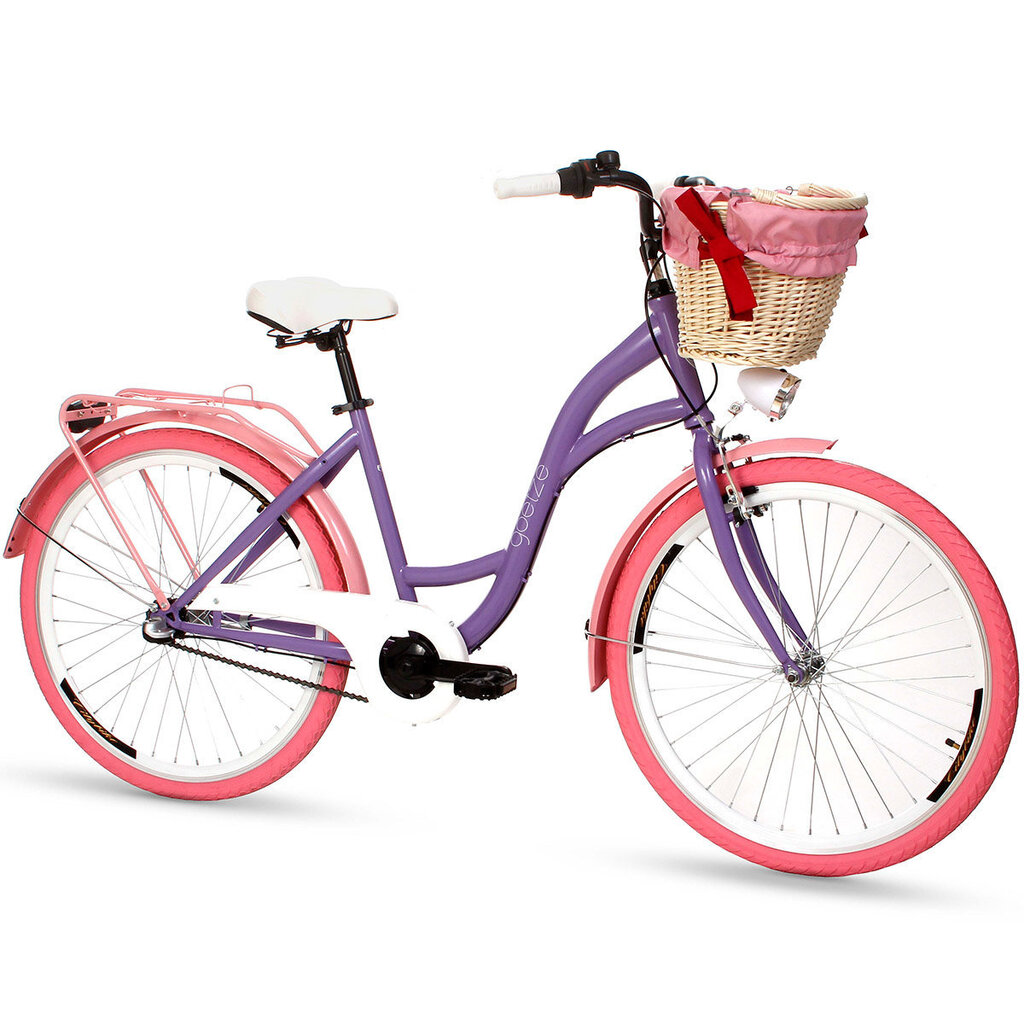 Sieviešu pilsētas velosipēds Goetze Colours Nexus 3 26", violets/rozā cena un informācija | Velosipēdi | 220.lv