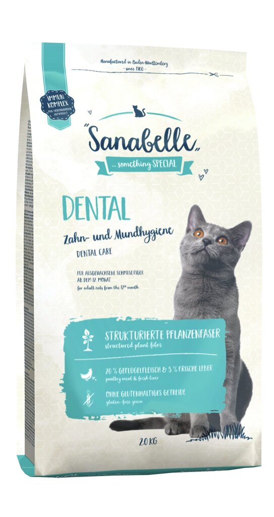 Sanabelle veseliem zobiem un mutes dobuma higiēnai Dental, 2 kg цена и информация | Sausā barība kaķiem | 220.lv