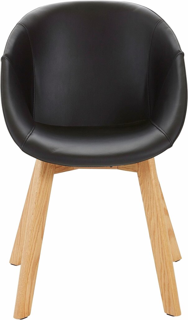 2-krēslu komplekts Baxter, melns cena un informācija | Virtuves un ēdamistabas krēsli | 220.lv