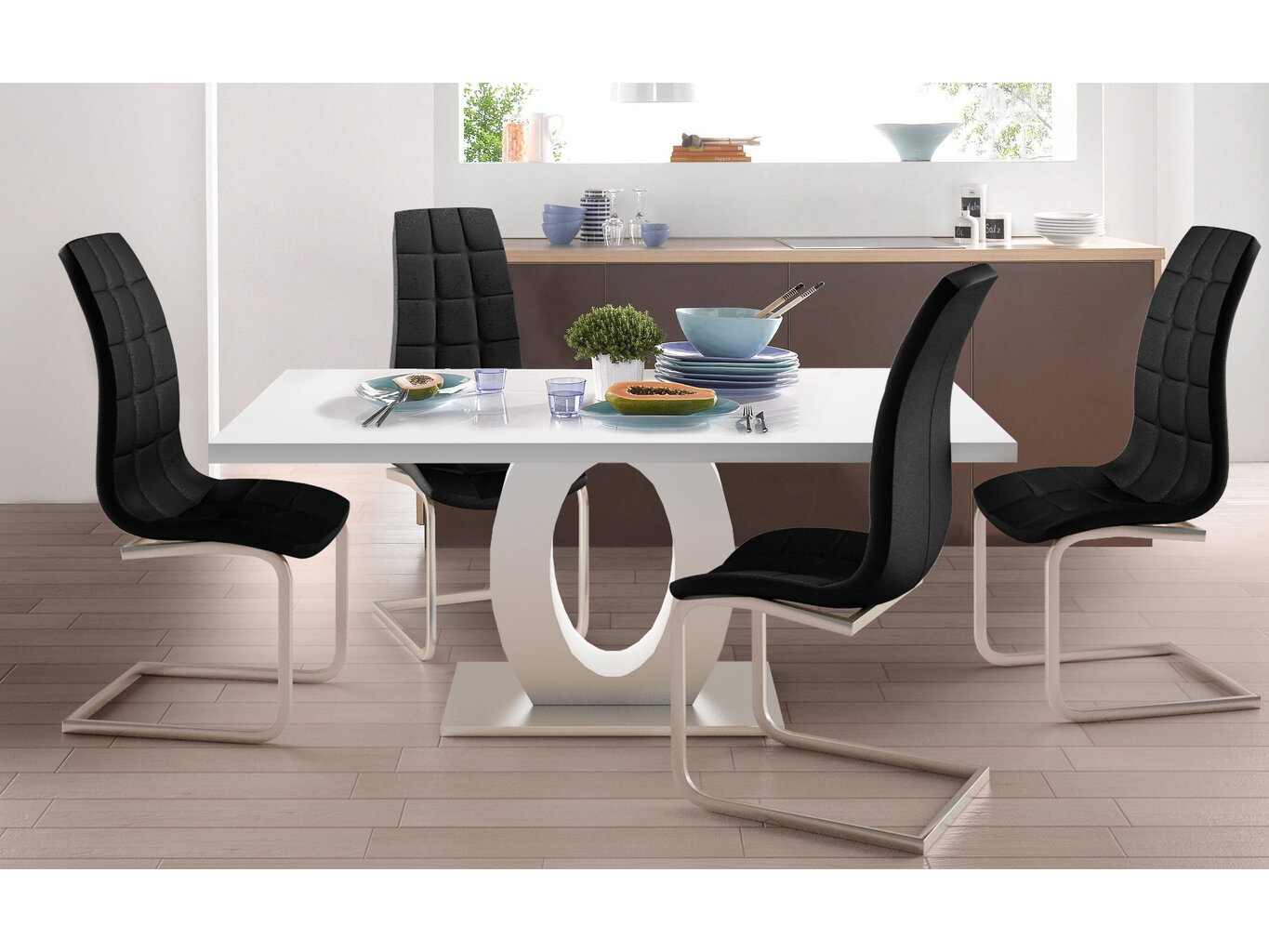 2 krēslu komplekts Bruno, melns cena un informācija | Virtuves un ēdamistabas krēsli | 220.lv