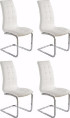 4 krēslu komplekts Bruno, balts cena un informācija | Virtuves un ēdamistabas krēsli | 220.lv