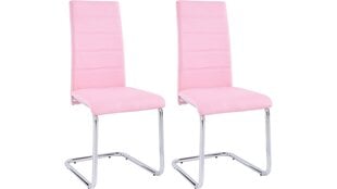2 krēslu komplekts Amber, rozā цена и информация | Стулья для кухни и столовой | 220.lv