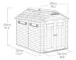 Keter dārza māja Fusion 759, brūna cena un informācija | Dārza mājiņas, šķūņi, malkas nojumes | 220.lv