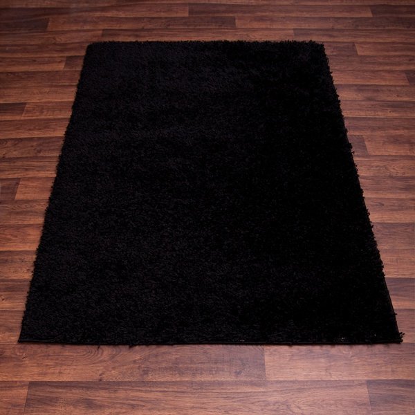 Paklājs Shaggy Black, melns, 160 x 220 cm cena un informācija | Paklāji | 220.lv