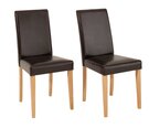 Комплект из 2-х стульев Liva Brown, коричневого цвета