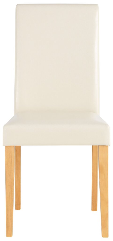 2-u krēslu komplekts Liva Creme, krēmkrāsas/gaiši brūns cena un informācija | Virtuves un ēdamistabas krēsli | 220.lv