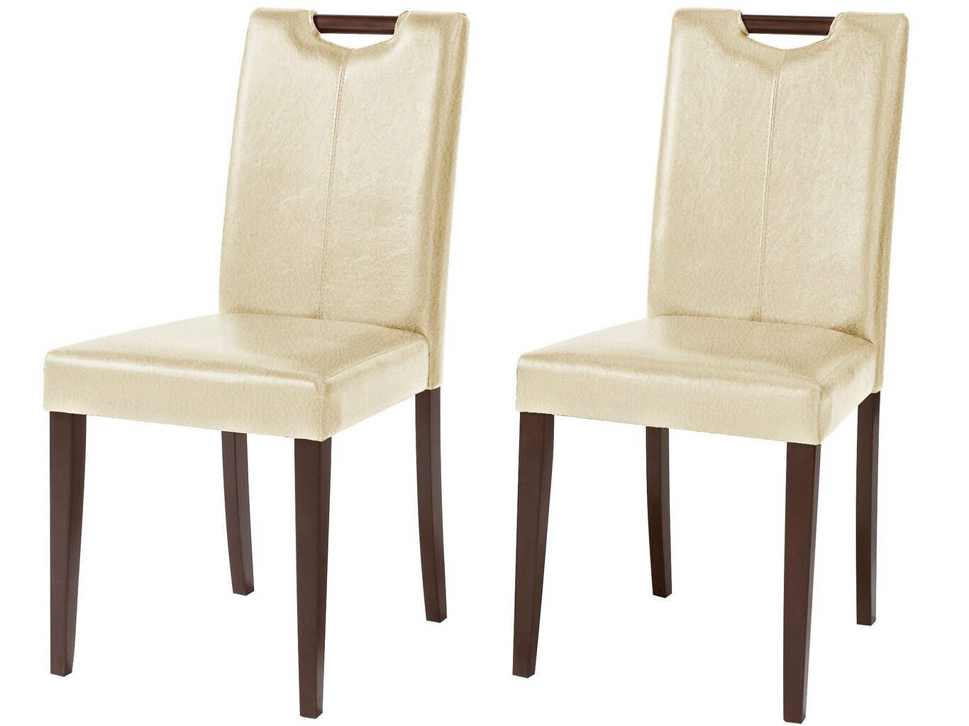 2-u krēslu komplekts Sawyer PU, smilšu/brūnas krāsas cena un informācija | Virtuves un ēdamistabas krēsli | 220.lv