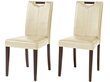2-u krēslu komplekts Sawyer PU, smilšu/brūnas krāsas cena un informācija | Virtuves un ēdamistabas krēsli | 220.lv