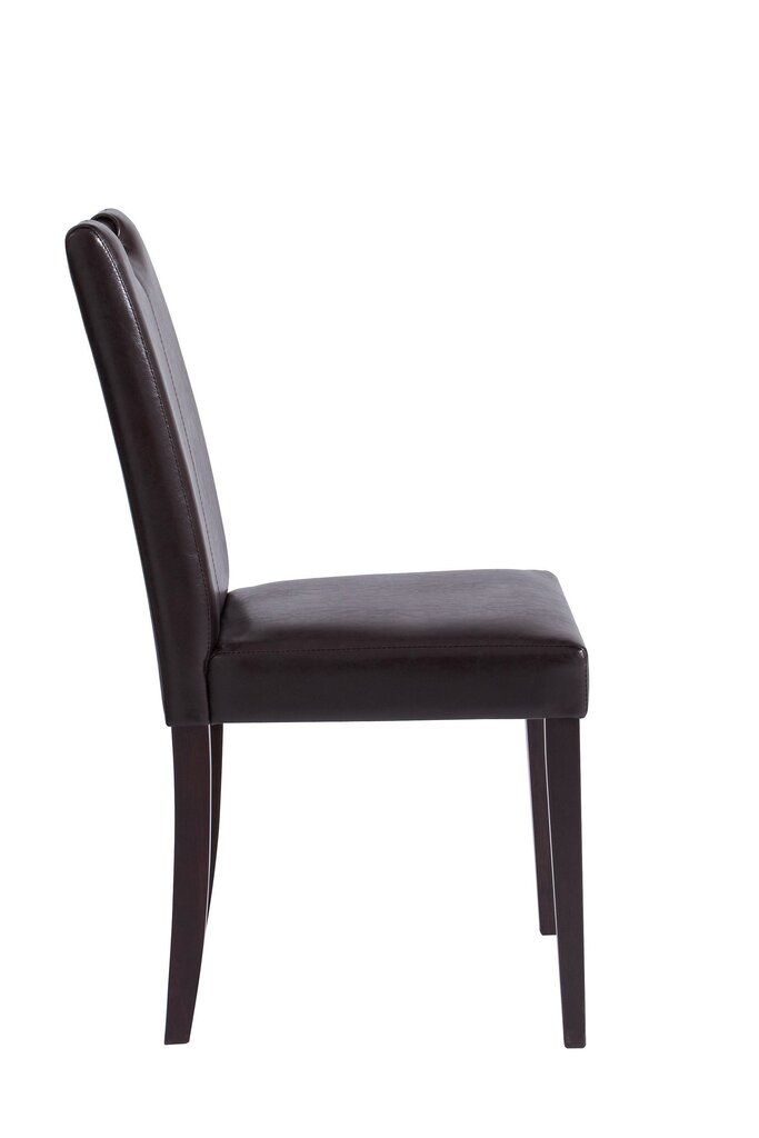 2-u krēslu komplekts Sawyer PU, melns cena un informācija | Virtuves un ēdamistabas krēsli | 220.lv