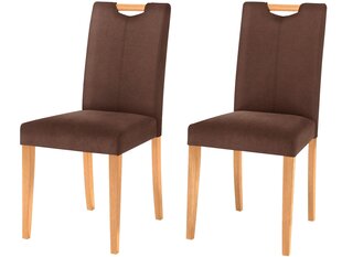 2-u krēslu komplekts Sawyer, brūnas/ozola krāsas cena un informācija | Virtuves un ēdamistabas krēsli | 220.lv