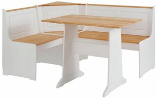 Обеденный комплект Samantha, белый/цвет дуба цена и информация | Комплекты мебели для столовой | 220.lv