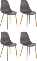 Комплект из 4-х стульев Miller, темно-серого цвета цена и информация | Стулья для кухни и столовой | 220.lv