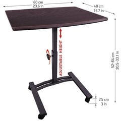 Письменный стол для ноутбука Tatkraft Salute, коричневый цена и информация | Компьютерные, письменные столы | 220.lv