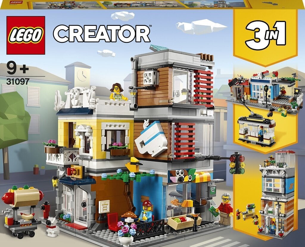 31097 LEGO® CREATOR Pilsētas nams ar zooveikalu un kafejnīcu цена и информация | Konstruktori | 220.lv