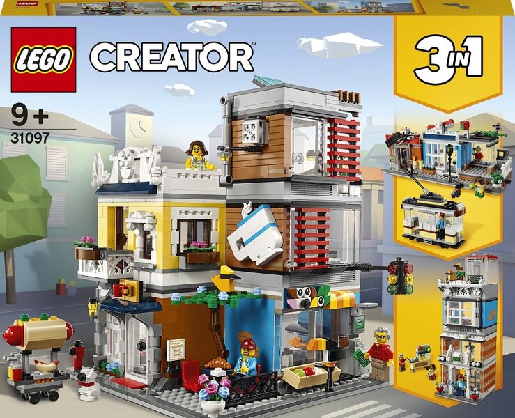 31097 LEGO® CREATOR Pilsētas nams ar zooveikalu un kafejnīcu cena | 220.lv