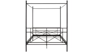 Gulta Tanja Canopy, 160x200 cm, melna cena un informācija | Gultas | 220.lv