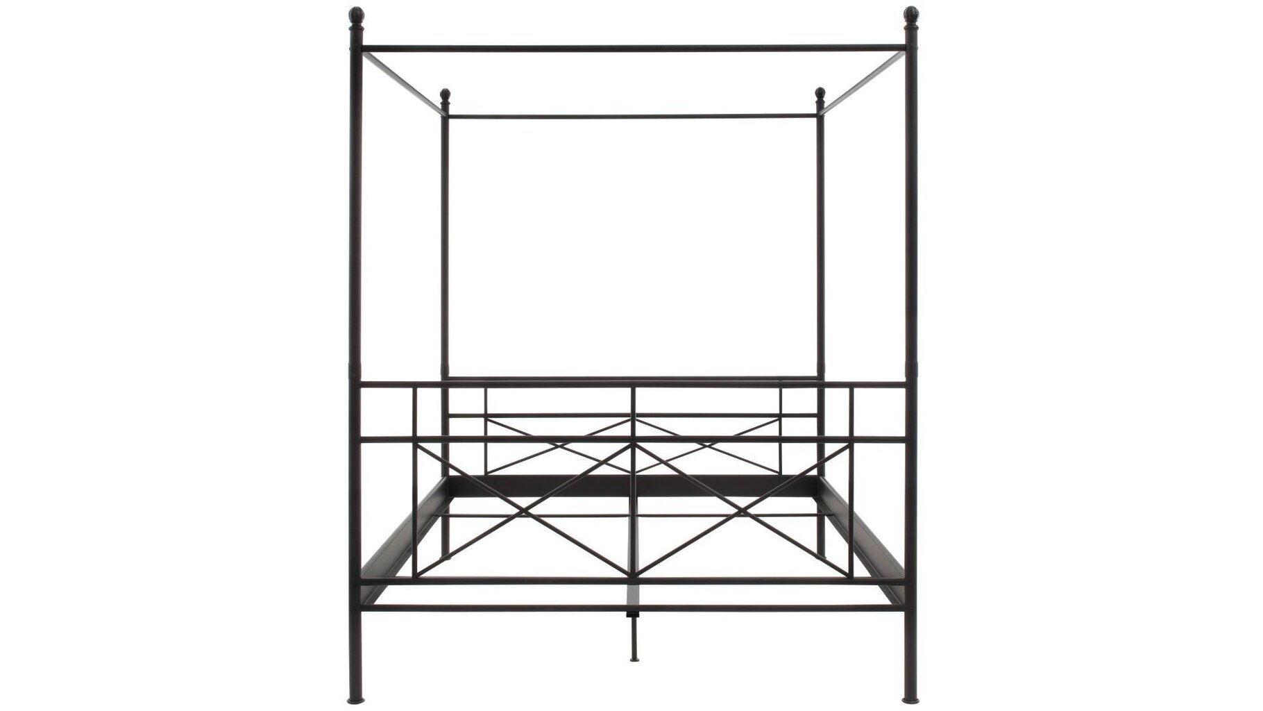 Gulta Tanja Canopy, 160x200 cm, melna cena un informācija | Gultas | 220.lv