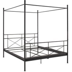 Кровать Tanja Canopy, 180х200 см, черная цена и информация | Кровати | 220.lv