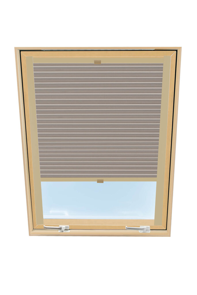 Plisēts aizkars jumta logam Velux, 114x118 cm, Sand B-306000 cena un informācija | Rullo žalūzijas | 220.lv