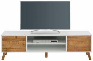 ТВ столик Rafael, белый/цвета дуба цена и информация | Тумбы под телевизор | 220.lv