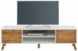 TV galds Rafael, baltā/ozola krāsā cena un informācija | TV galdiņi | 220.lv