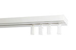 Viengabala karnīze PVC ar stiprinājumiem, 250 cm, balta