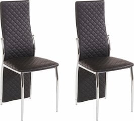 2 krēslu komplekts William, melns цена и информация | Стулья для кухни и столовой | 220.lv