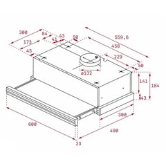 Teka INT 64 plus, черный цена и информация | Вытяжки на кухню | 220.lv