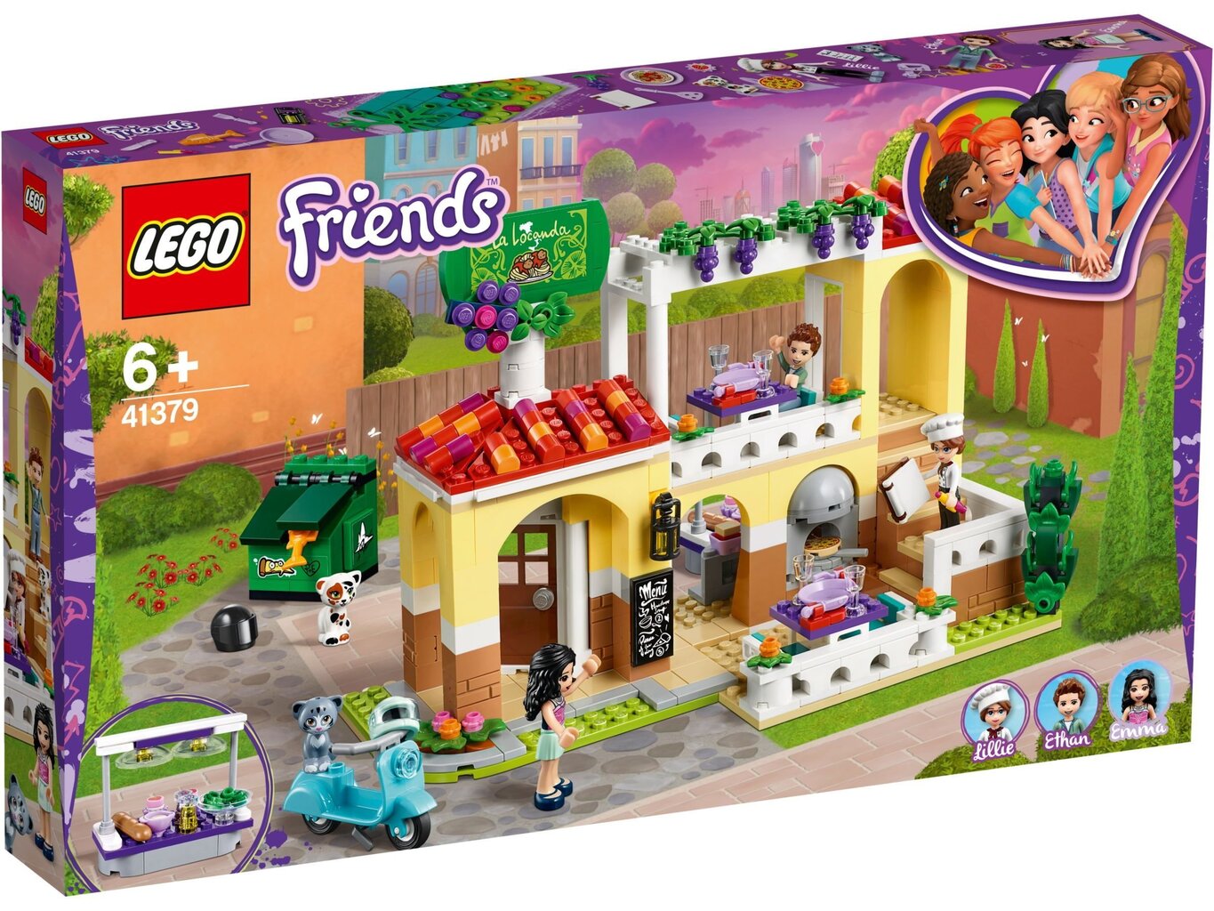 41379 LEGO® Friends Hārtleikas pilsētas restorāns cena un informācija | Konstruktori | 220.lv